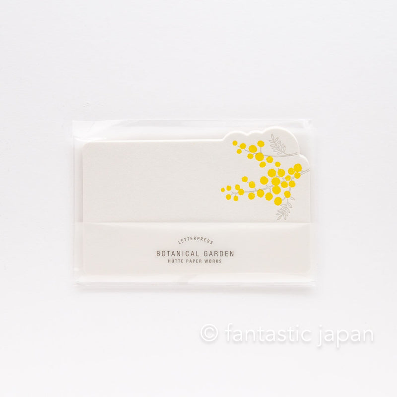 Hütte paper works die-cut mini message card -mimosa-