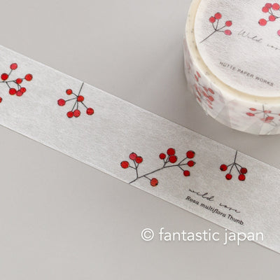 Hütte Paper Works Masking Tape / Botanical Garden -wild rose-