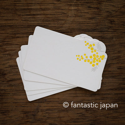 Hütte paper works die-cut mini message card -mimosa-