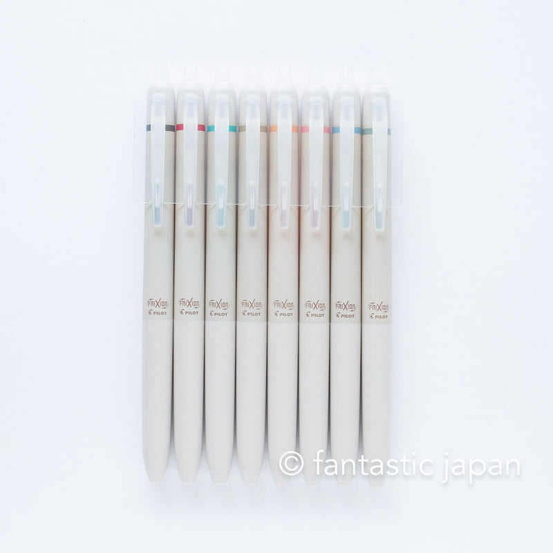 Pilot Erasable Frixion Point Knock -waai- 0.5mm / set of 8 colors / Retractable Erasable Gel Ink Pen