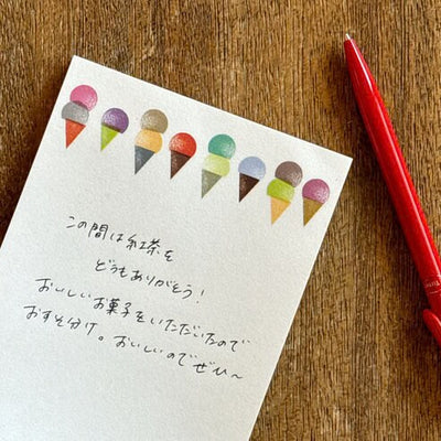 mizushima memo pad -ice cream-