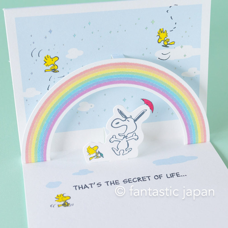 PEANUTS Pop-up card -rainbow-