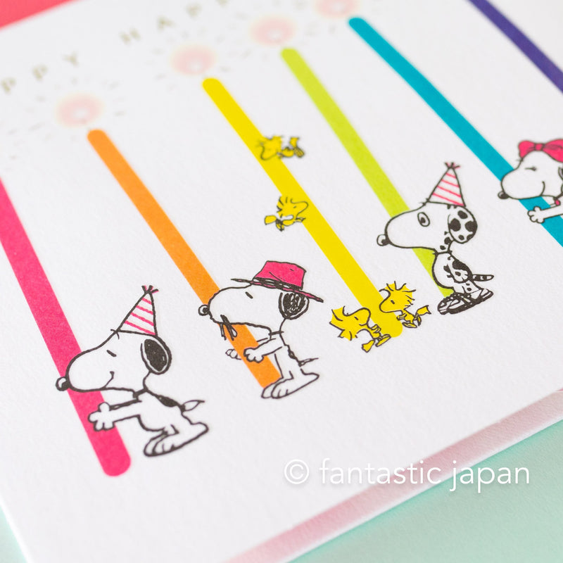 PEANUTS Pop-up birthday card -candles-