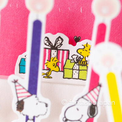 PEANUTS Pop-up birthday card -candles-