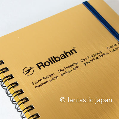 DELFONICS / Rollbahn spiral notebook Large (5.6" x 7.1" ) -metalic gold-