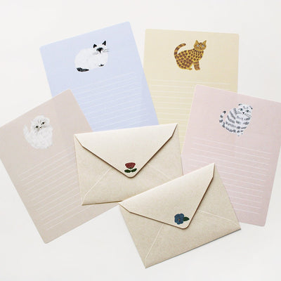 miyuki matsuo letter writing set / cat -Repos-