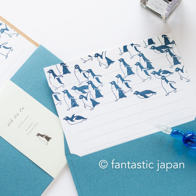 Letterpress letter set / ah la la -penguins- by EL COMMUN