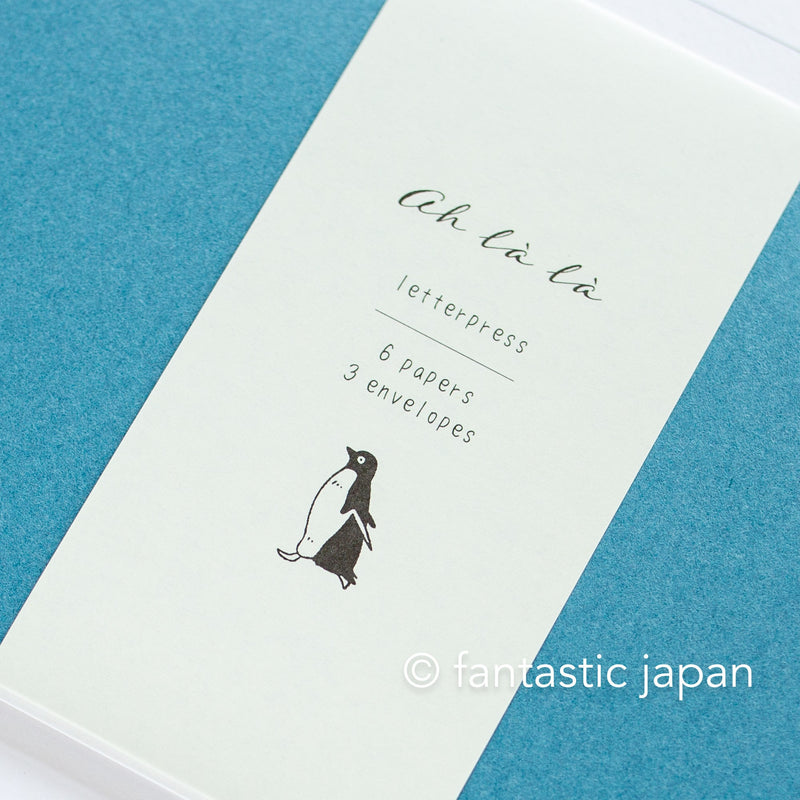 Letterpress letter set / ah la la -penguins- by EL COMMUN