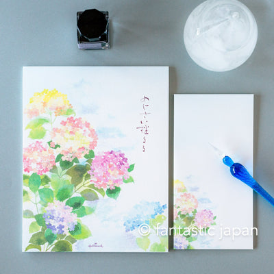 Hallmark Writing Letter Pad and Envelopes -Hydrangea- / Nihon hallmark product /