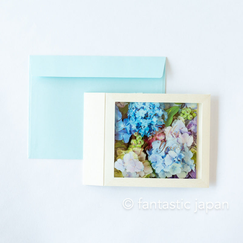 Greeting card -Hydrangea in the clear BOX-