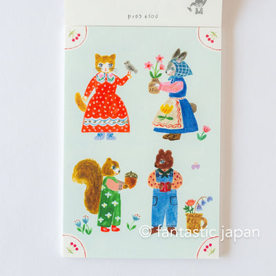 Aiko Fukawa post cards set -Little fluffy friends- / cozyca products