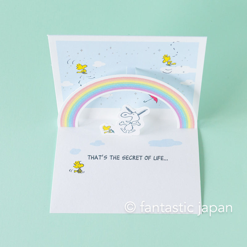 PEANUTS Pop-up card -rainbow-