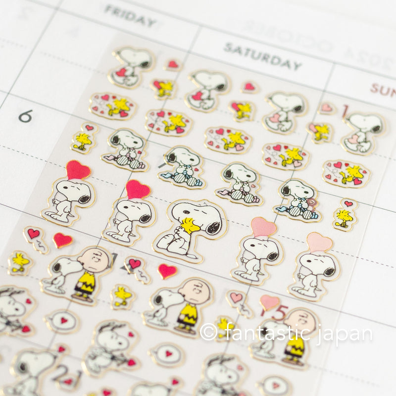 Peanuts Snoopy tiny sticker -heart-