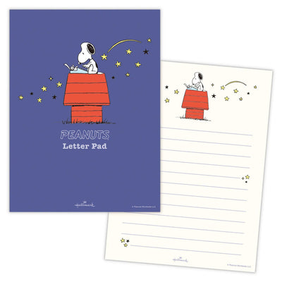 Peanuts Snoopy letter pad and envelopes -Starry sky typewriter-