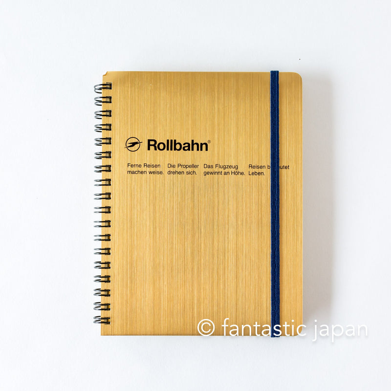 DELFONICS / Rollbahn spiral notebook Large (5.6" x 7.1" ) -metalic gold-