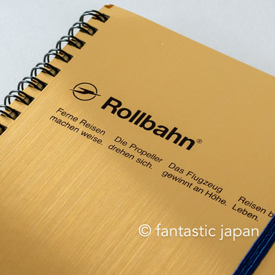 DELFONICS / Rollbahn spiral notebook Large (5.6" x 7.1" ) -metalic gold-