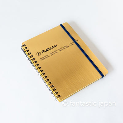 DELFONICS / Rollbahn spiral notebook Large (5.6" x 7.1" ) -metalic gold-