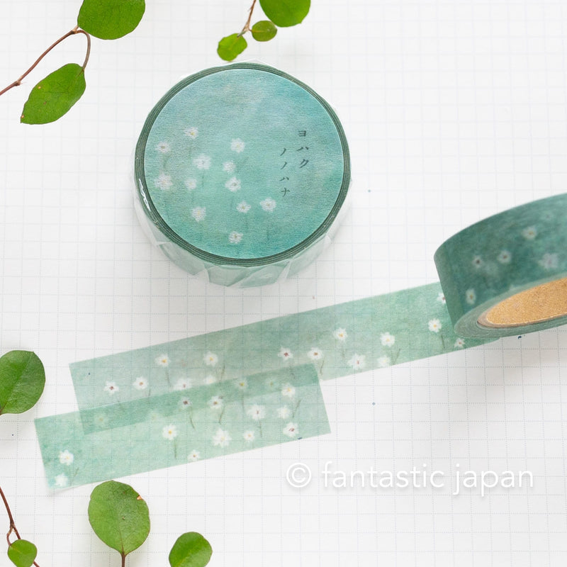 YOHAKU Japanese Washi Tape -Y-135 wild flowers-