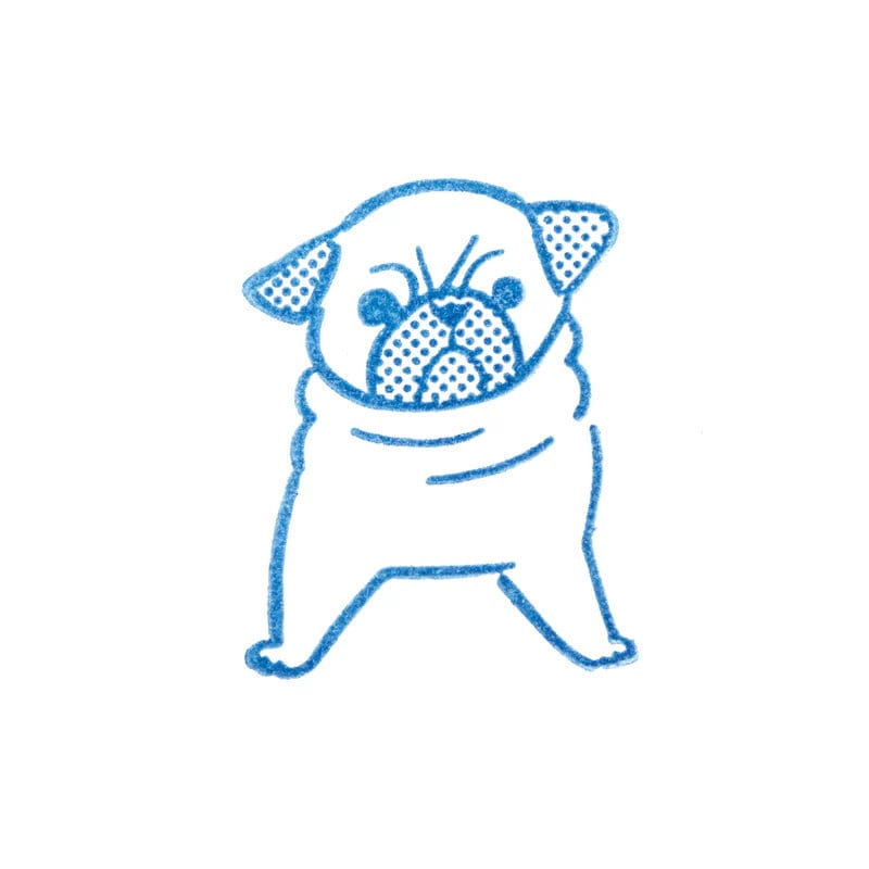 HITOTOKI / KORI JIRUSHI stamp small large - pug - / CLS33-009