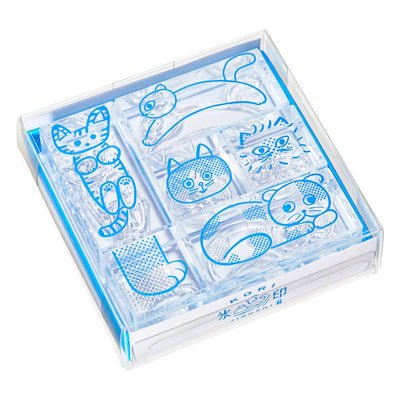 HITOTOKI / KORI Jirushi stamp set of 6 pieces - cats - / CLSS-005