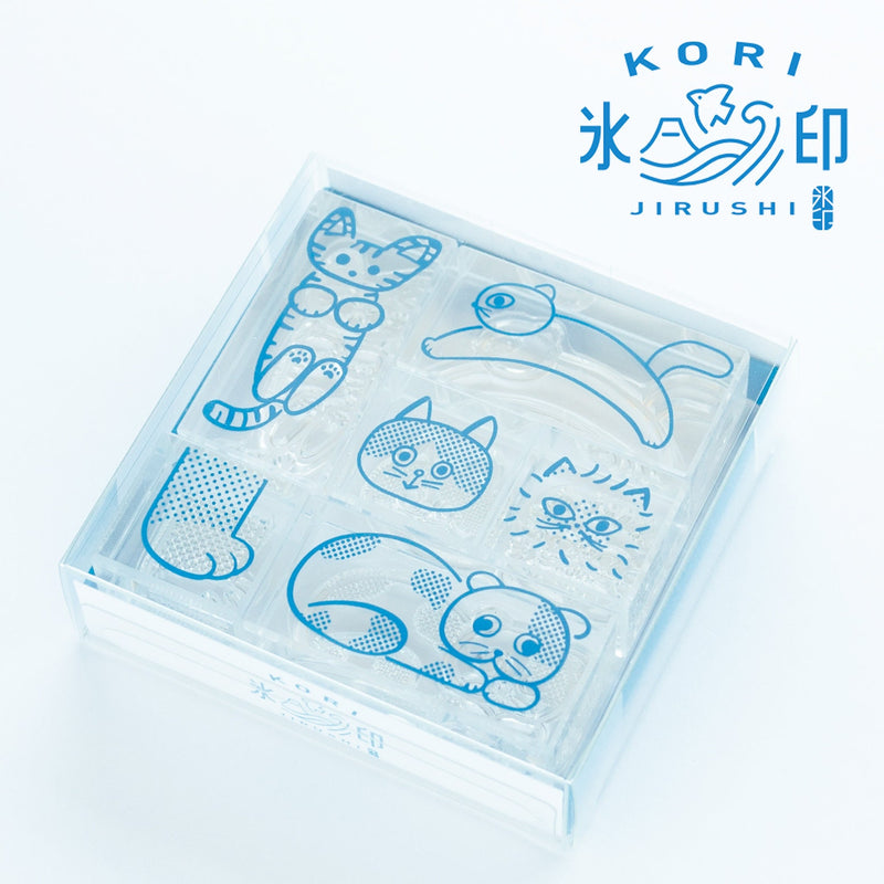 HITOTOKI / KORI Jirushi stamp set of 6 pieces - cats - / CLSS-005