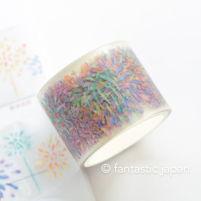 PET film tape / Clear tape -fireworks- /  mind wave /