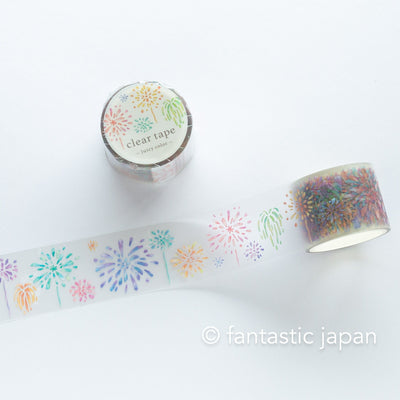 PET film tape / Clear tape -fireworks- /  mind wave /