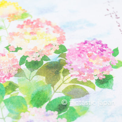 Hallmark Writing Letter Pad and Envelopes -Hydrangea- / Nihon hallmark product /