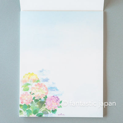 Hallmark Writing Letter Pad and Envelopes -Hydrangea- / Nihon hallmark product /