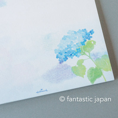 Hallmark Writing Letter Pad and Envelopes -Hydrangea- / Nihon hallmark product /