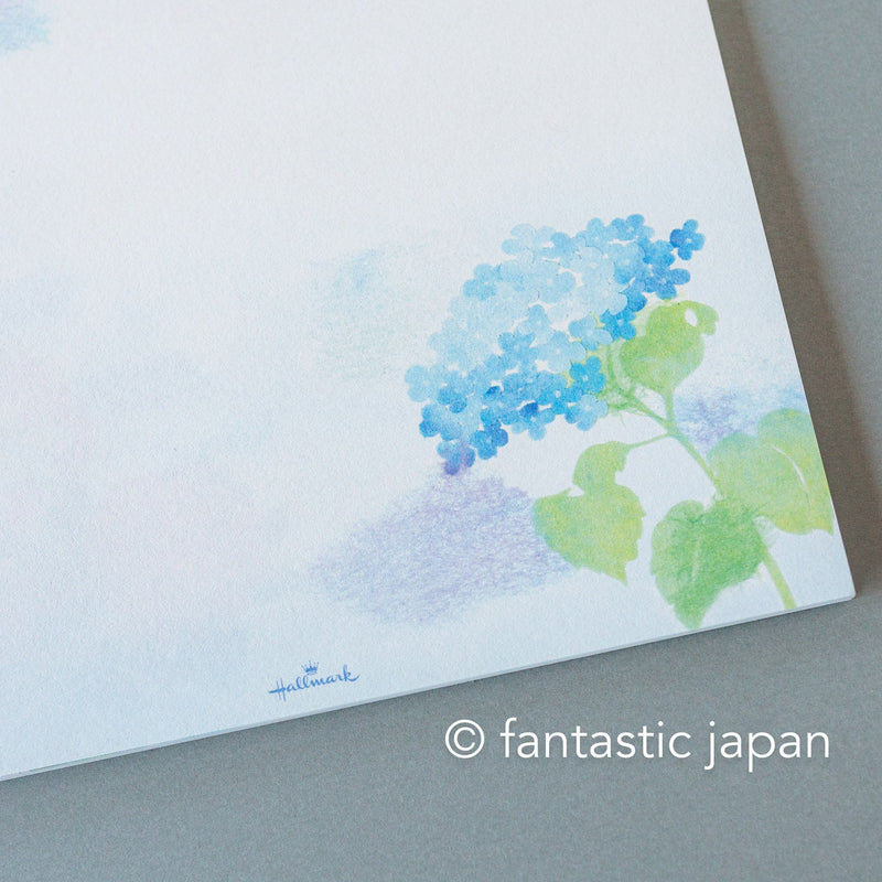 Hallmark Writing Letter Pad and Envelopes -Hydrangea- / Nihon hallmark product /