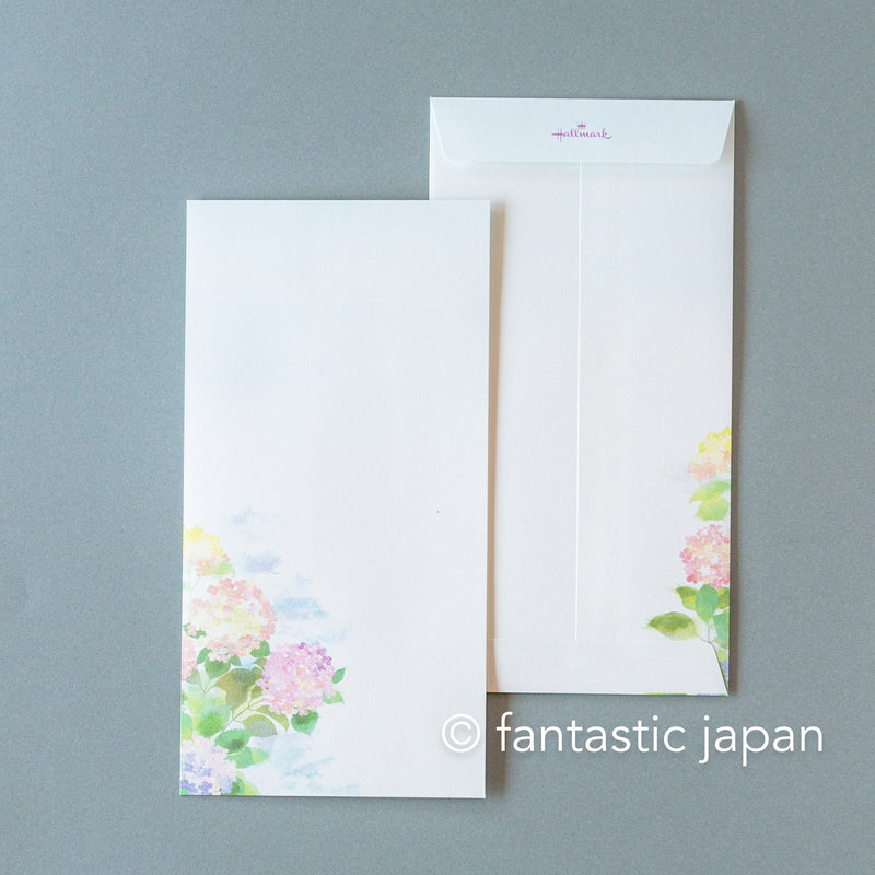 Hallmark Writing Letter Pad and Envelopes -Hydrangea- / Nihon hallmark product /