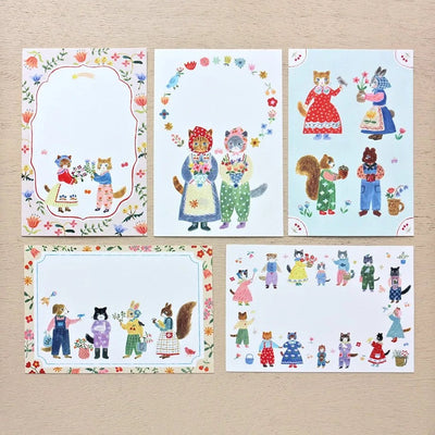 Aiko Fukawa post cards set -Little fluffy friends- / cozyca products