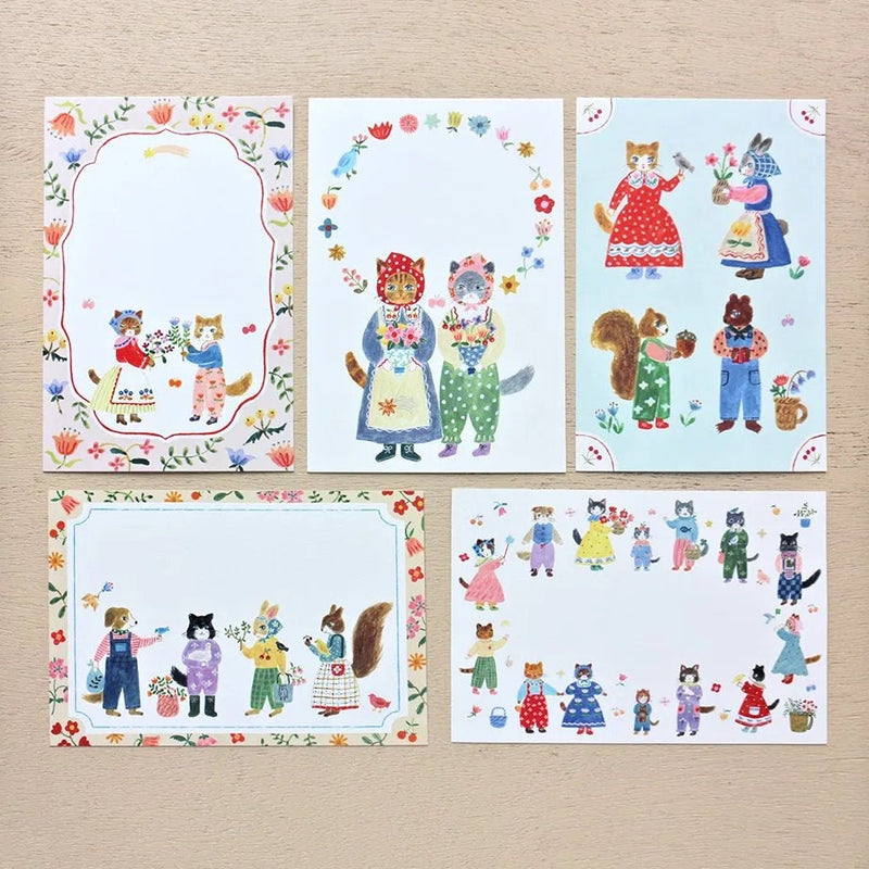 Aiko Fukawa post cards set -Little fluffy friends- / cozyca products