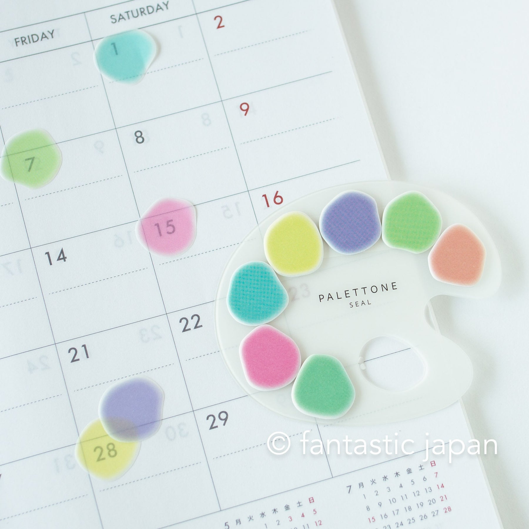 Sticker Paint Color Paint palette style translucent stickers / PALETTONE – Fantastic Japan