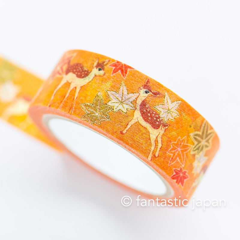 Gold Foil  Masking Tape -deer in autumn- /SAIEN