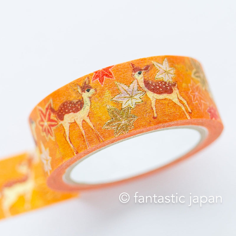 Gold Foil  Masking Tape -deer in autumn- /SAIEN