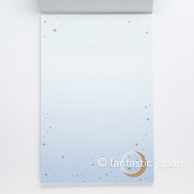 Japanese Washi Writing Letter Pad and Envelopes -Lueur doré Étoile-