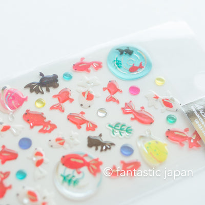 Hard gel 3D sticker -Gold fish in summer festival-