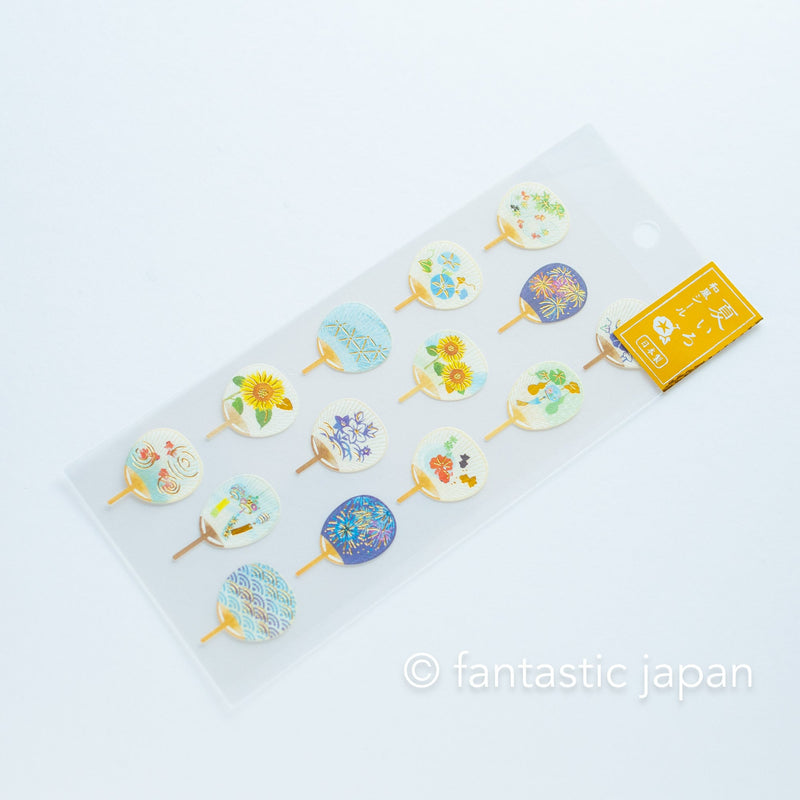 Washi Japanese summer sticker -Japanese fan-