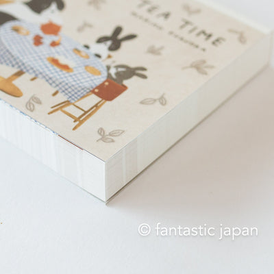 Block memo pad -tea time- by Mariko Fukuoka / cozyca products