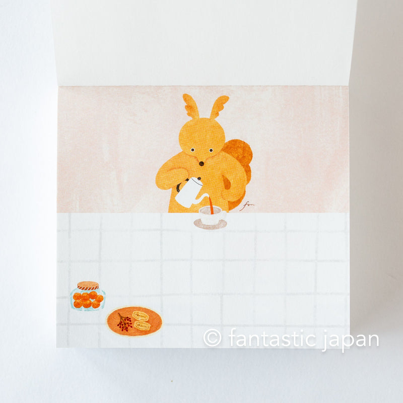 Block memo pad -tea time- by Mariko Fukuoka / cozyca products