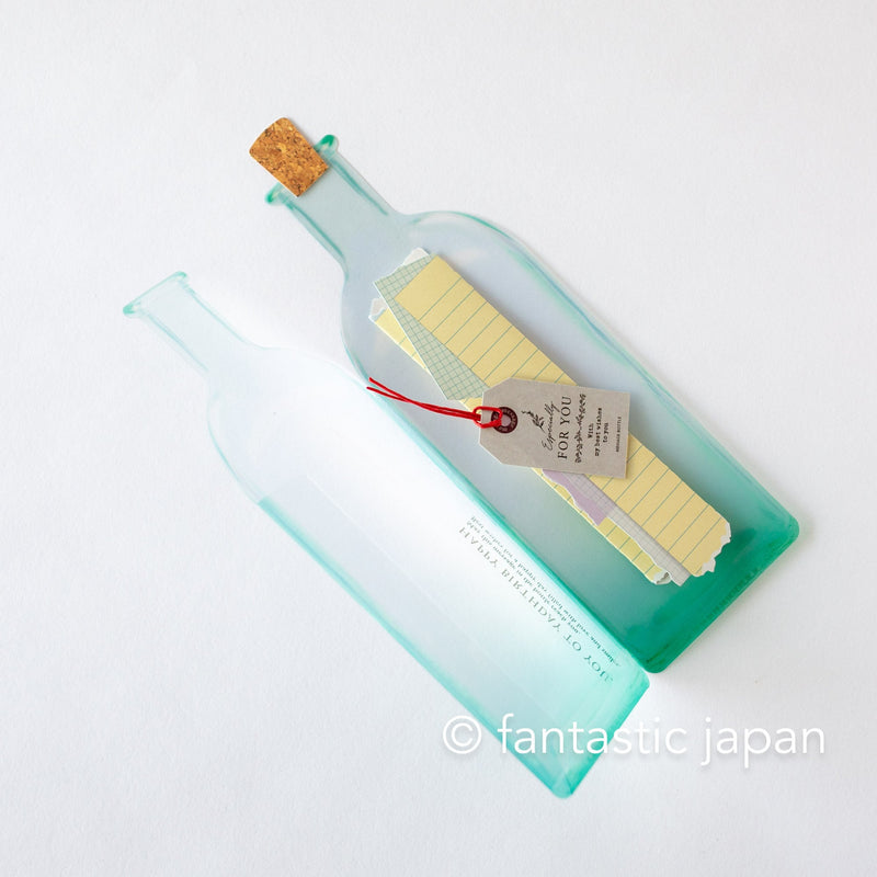 APJ Birthday card  / message in a bottle -blue- /