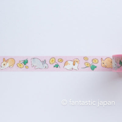 Masking Tape -Rabbit and garland chrysanthemum- by Schinako Moriyama