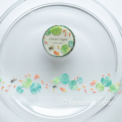 PET film tape / Clear tape -goldfish- /  mind wave /