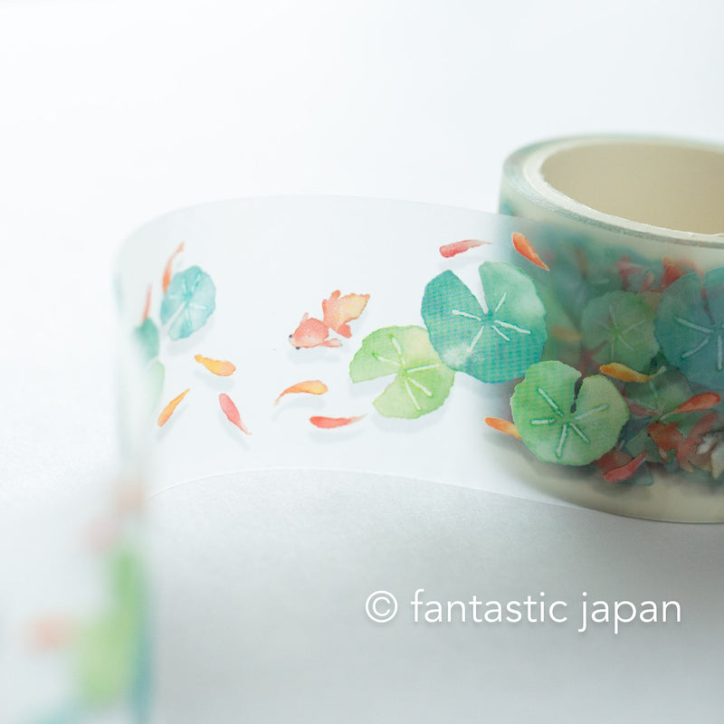 PET film tape / Clear tape -goldfish- /  mind wave /