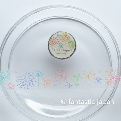 PET film tape / Clear tape -fireworks- /  mind wave /