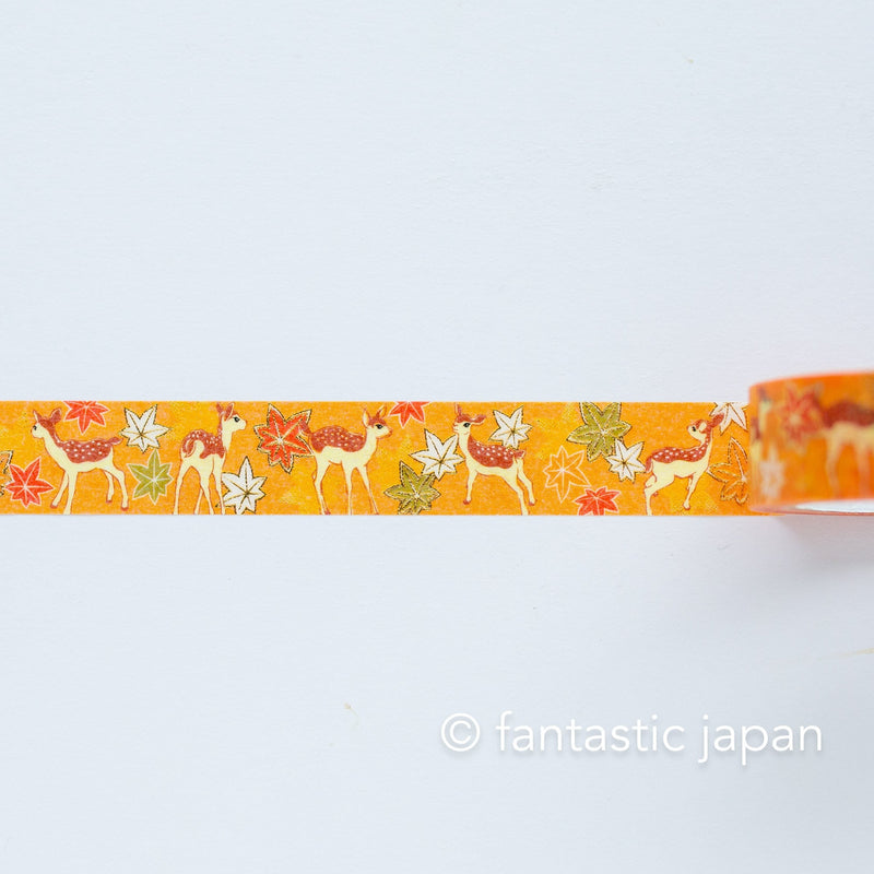 Gold Foil  Masking Tape -deer in autumn- /SAIEN