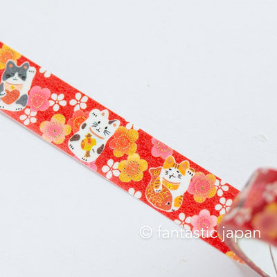 Gold Foil  Masking Tape -beckoning cat and plum blossoms- /SAIEN