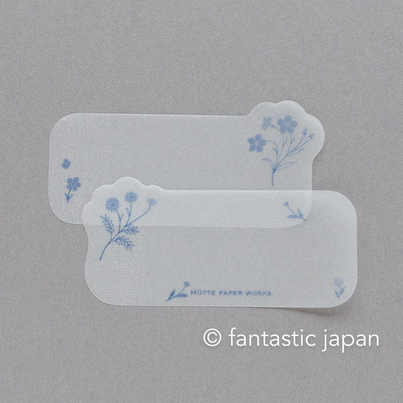 Hütte paper works / Tracing paper die-cut sticky notes -Floral pattern-